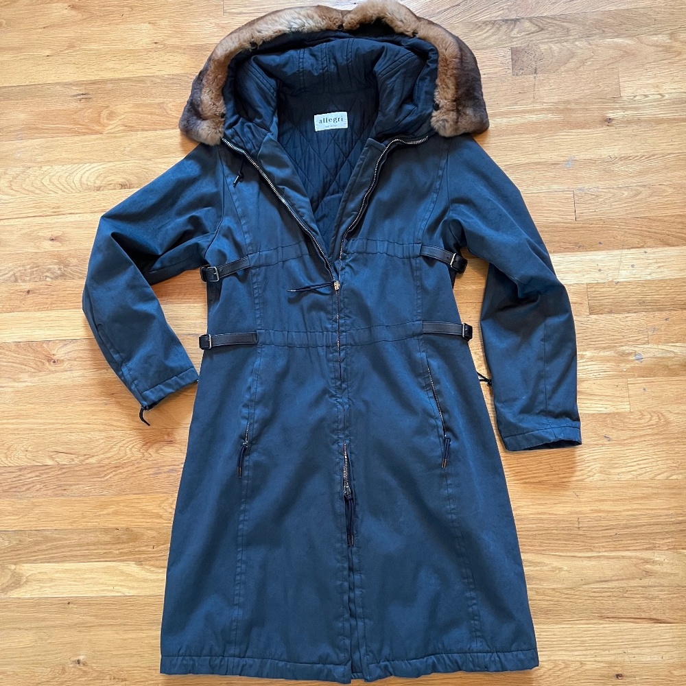 Allegri Storm Coat with Fur Trimmed Hood